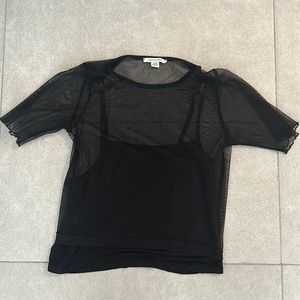 American eagle black mesh shirt